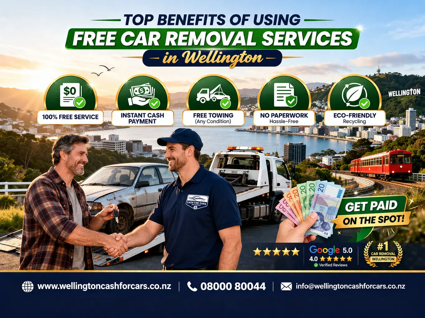 Free car removal service in Wellington